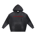 ALPHA ENERGY Washed Frayed Fleece Hoodie
