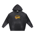 FALCON MENTALITY Washed Frayed Fleece Hoodie