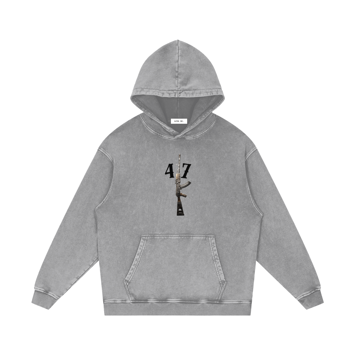 ARMS 100 Snow Washed Loose Cotton Hoodie