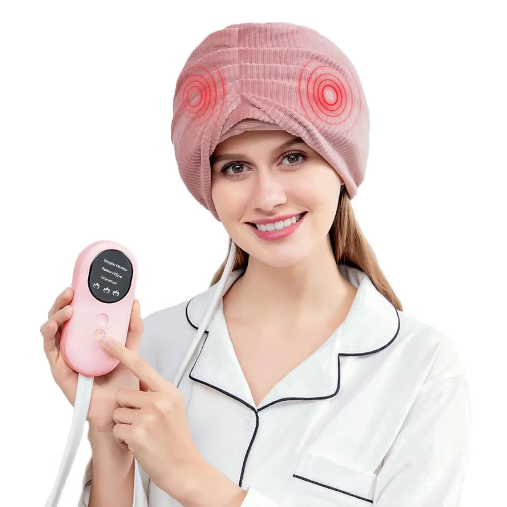 Electric Airbag Head Massager Vibration Air Compression Deep Kneading SPA for Headache Migraine Stress Relief Sleep Health Care