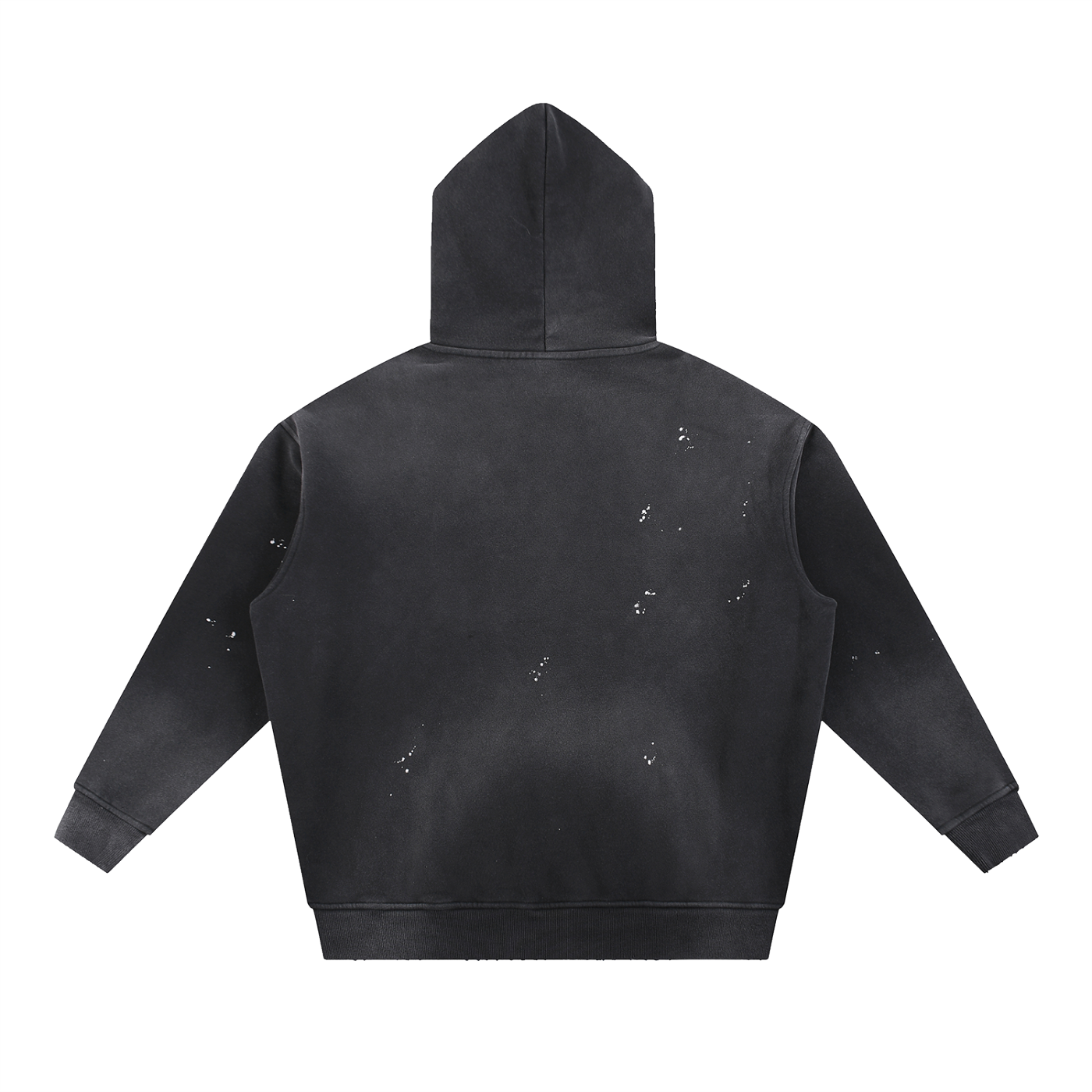 ALPHA ENERGY Washed Frayed Fleece Hoodie